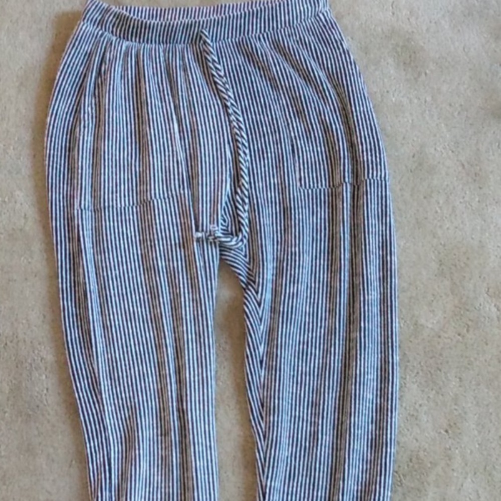 Black and White Stripped Joggers